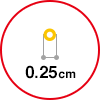 直径0.25cm