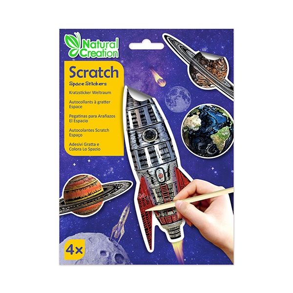 スクラッチ・ステッカー 宇宙