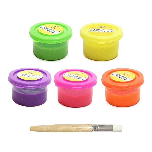 はじめての絵の具あそび 蛍光の5色