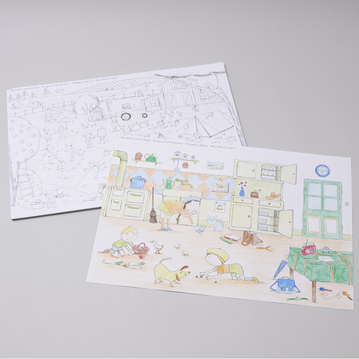 「パリの放課後」あそべる塗り絵シート