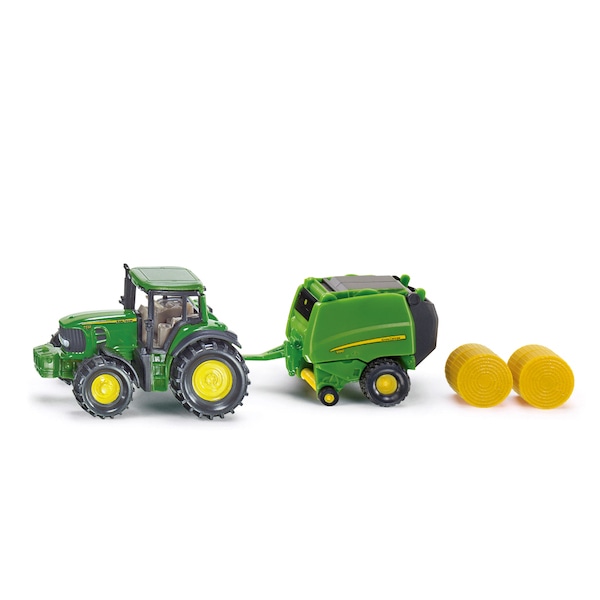 John Deere Tractor with Baler