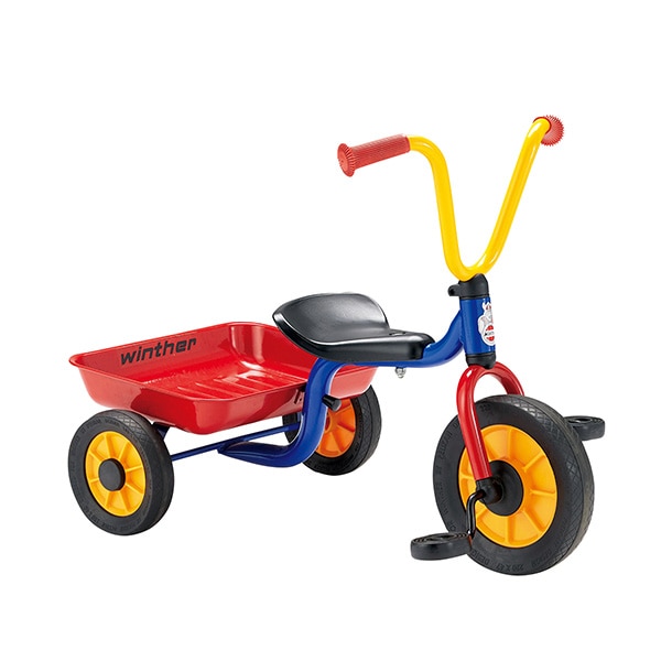 ペリカンデザイン三輪車 Vハンドル カラー(荷台つき)